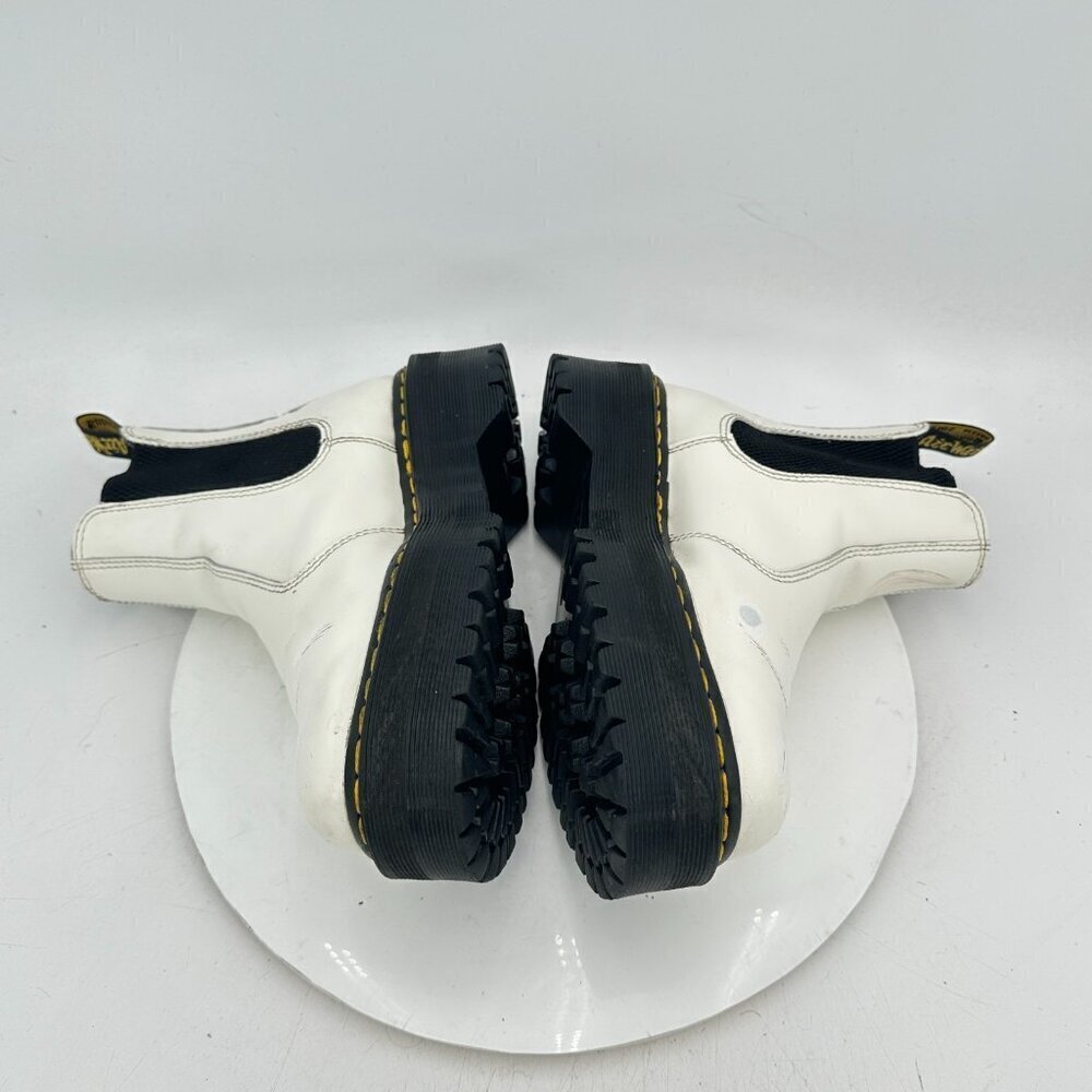 Dr. Martens 2976 Quad Women Size 7 White Leather Elastic Platform Chelsea Boot - Picture 7 of 11